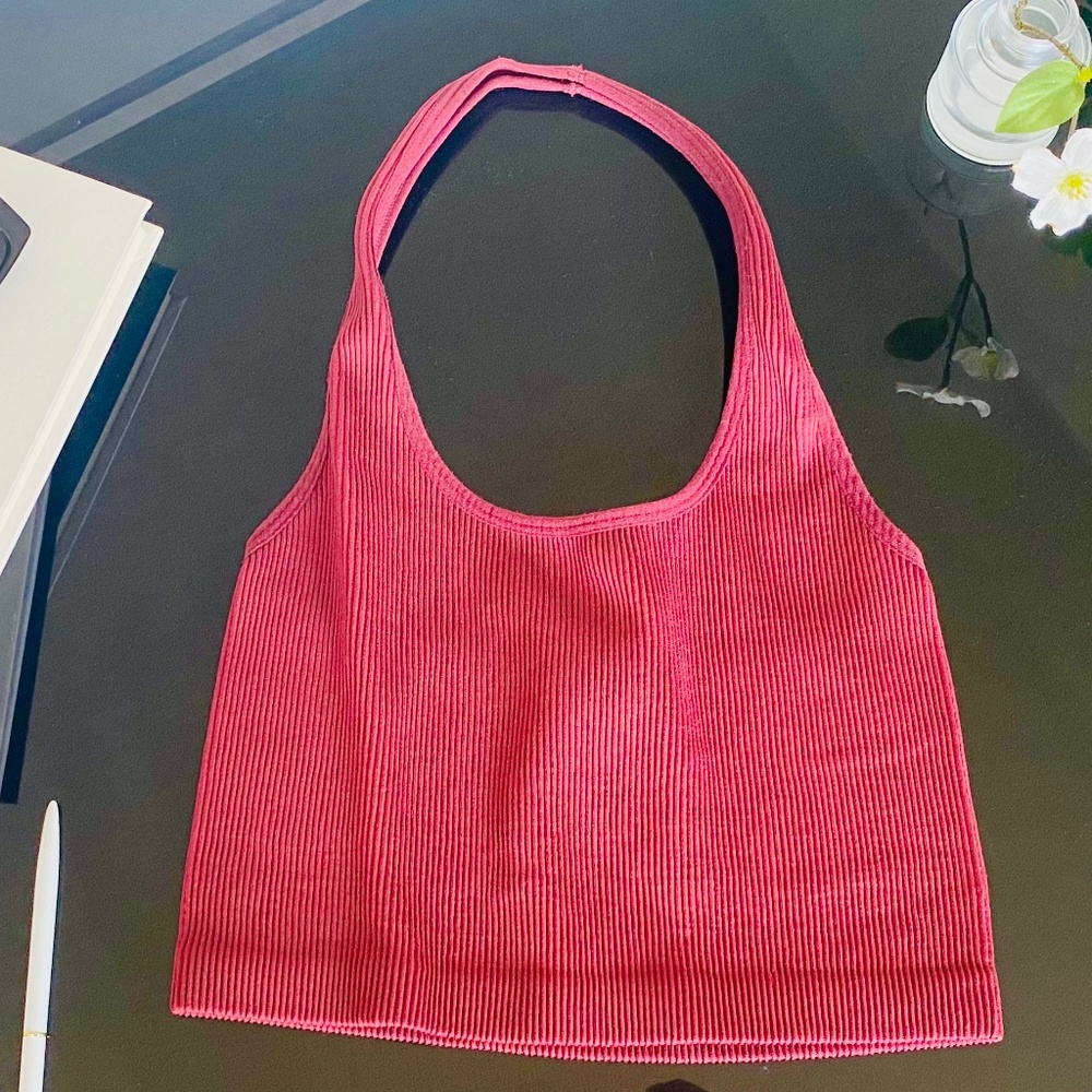 Open Back Athletic Halter Top